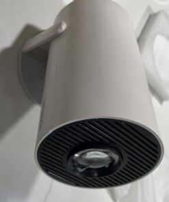 Mini Projector, Magcubic HY300 Auto Keystone Correction Portable Projector, 4K/ 200 ANSI Smart Projector with 2.4/5G WiFi, BT 5.0, 130 Inch Screen, 180 Degree Flip, Round Design, Home Video Projector white 27 61hNwq4DQvL