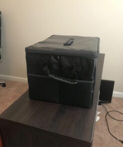 EXLIFBAG File Organizer, Fireproof File Box with Lids, Important Document Organizer Box with Lock, Portable File Folder Organizer with Handle Black 1 Layer 93 61hOnvQmg3L