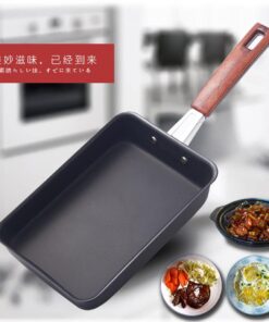 JapanBargain 1811, Japanese Tamago Egg Pan Iron Omelet Pan Tamagoyaki Omelette Pan Rectangle Frying Pan, Induction Cookware Pan, Made in Japan 14 61hPK wDV1L