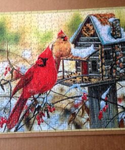 SUNSOUT INC - Cardinal's Rustic Retreat - 500 pc Jigsaw Puzzle by Artist: Janene Grende - Finished Size 13" x 19" - MPN# 30624 13 61hQ33eveaL