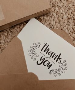 Amazon Basics Thank You Cards and Envelopes, 48 Count, Black and White 21 61hSSCs3rcL