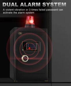 TIGERKING Heavy Duty Large Safe Box 2.05 Cu Ft, Home Safe with Dual Alarm System and Removable Shelf, Security Safes for Money, Documents, Jewelry Valuables JJH58-NEW 11 61hT3Sz7NvL