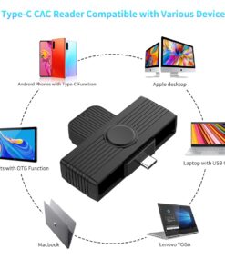 Type C CAC Reader, DOD Military USB C Common Access CAC Card Reader, Smart Card Reader PIV CAC Reader Military Compatible with Windows, Mac OS and Android Phone 318CFX 10 61hTKw1V8qL