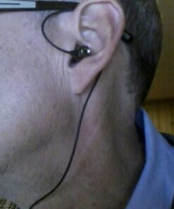 Betron ELR50 in Ear Headphones Earphones Wired with Noise Isolating Earbuds Tangle Free Cord Lightweight Carry Case Soft Ear Buds 3.5mm Plug (Black) Black 56 61hThBVUM6L