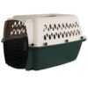 Petmate Ruffmaxx Travel Carrier Outdoor Dog Kennel, 360-degree Ventilation, 26", Green, Made in USA Almond & Green 26.0"L x 18.5"W x 16.0"H