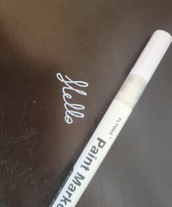 FLYMAX White Paint Pen, 6 Pack 0.7mm Acrylic White Permanent Marker White Paint Pens for Wood Rock Plastic Leather Glass Stone Metal Canvas Ceramic Marker Extra Very Fine Point Opaque Ink 33 61hW6S2klML