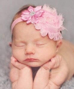 QandSweet Baby Girl Headbands with Polygonal Flower Inlay Rhinestone for Photography (10 Pack) 10Pack 3.5x2.3 27 61hWpv3xnVL