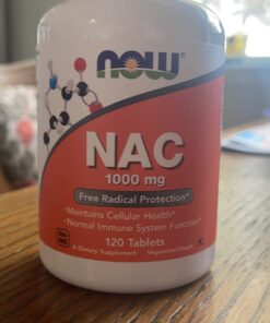 NOW Supplements, NAC (N-Acetyl-Cysteine) 1,000 mg, Free Radical Protection*, 120 Tablets 120 Count (Pack of 1) 29 61hYoth2x0L
