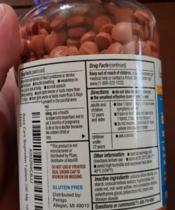 Amazon Basic Care Ibuprofen Tablets, Fever Reducer and Pain Relief from Body Aches, Headache, Arthritis and More, 1000 Count 1000 Count (Pack of 1) 29 61hZ0zTHLnL