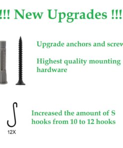 30" Wall mounted pots and pans rack. Pot holders wall shelves with 12 hooks. Kitchen shelves wall mounted with wall hooks. Kitchen storage pot holder pot rack. Pot pan organizer. Pot Pan rack. 26 61hbvqerplL