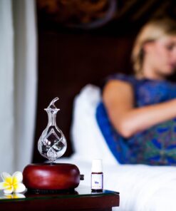 Radiance Nebulizing Diffuser for Essential Oil Aromatherapy - Dark Colored Wood Base Dark Brown Wood Base 26 61heODNzgQL