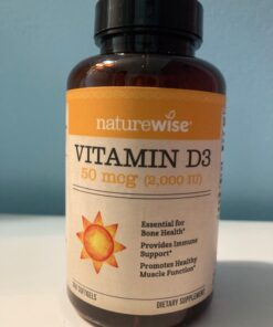 NatureWise Vitamin D3 2000iu (50 mcg) Healthy Muscle Function, and Immune Support, Non-GMO, Gluten Free in Cold-Pressed Olive Oil, Packaging Vary ( Mini Softgel), 360 Count(Pack of 1) 360 Count (Pack of 1) 35 61hg4k557cL