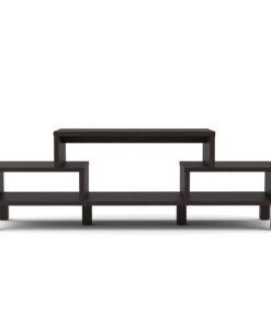 Furniture of America Everette Modern 3 Open Shelves TV Console/Stand with Wooden Legs, 60", Cappuccino 9 61hgE6devLL