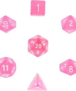 Chessex Polyhedral 7 Die Frosted Dice Set Pink with White 5 61hgcEuDFnL