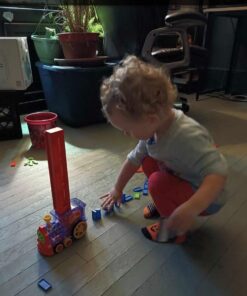 Domino Train, Domino Blocks Set, Building and Stacking Toy Blocks Domino Set for 3-7 Year Old Toys, Boys Girls Creative Gifts for Kids 17 61hhLu82nmL