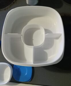 Bentgo® All-in-One Salad Container - Large Salad Bowl, Bento Box Tray, Leak-Proof Sauce Container, Airtight Lid, & Fork for Healthy Adult Lunches; BPA-Free & Dishwasher/Microwave Safe (Blue) Blue 45 61hi6wXvUAL