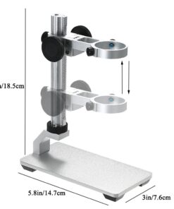 Alternative view of Jiusion Aluminium Alloy Universal Adjustable Professional Base Stand Holder Desktop Support Bracket for Max 1.4" in Diameter USB Digital Microscope Endoscope Magnifier Loupe Camera (Aluminium Alloy) Silver