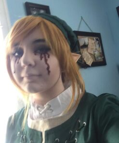 ColorGround Short Blonde Prestyled Cosplay Wig with elf ears Halloween 33 61hk6pu2LTL