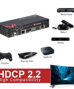 AV Access HDBaseT HDMI Extender Over Single Cat5e/6/6a/7 4K@60Hz (230ft/70m), 1080P (330ft/100m), with Ethernet Port, HDR10+, YUV4:2:0, HDCP 2.2, Plug & Play, IR Return & PoE, Smart EDID (4KEX100-L) 4K HDMI over Single Ethernet Cable 11 61hksGyyHcL