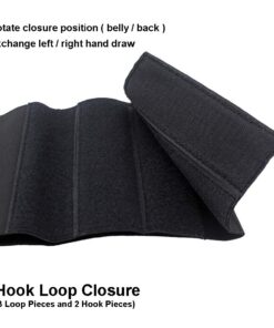 Depring Belly Band Holster for Concealed Carry Elastic Abdominal Slim Wrap Concealment Handgun Holster with 2 Magazine Pouches for Right and Left Hand Draw L (38"-50") 11 61hl1Z5hRpL