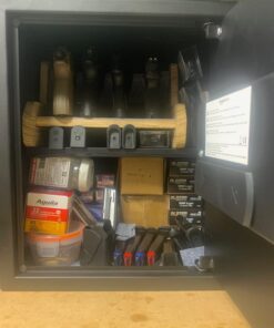 Amazon Basics Steel Home Security Safe with Programmable Electronic Keypad Lock, Secure Documents, Jewelry, Valuables, 1.52 Cubic Feet, Black, 13.8"W x 13"D x 16.5"H 58 61hlHwK T2L