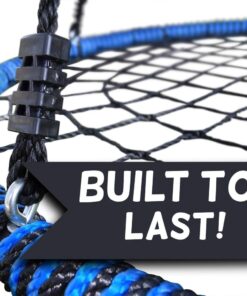 Royal Oak Giant 40" Spider Web Tree Swing, 600 lb Weight Capacity, Durable Steel Frame, Waterproof, Adjustable Ropes, Bonus Flag Set and 2 Carabiners, Non-Stop Fun for Kids (Blue) Blue 23 61hlqdFugKL