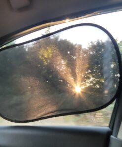 kinder Fluff Car Window Shade (4Pack)-The Only Certified Car Window Sun Shade for Baby Proven to Block 99.95% UVR - Mom's Choice Gold Award Winning - Car Seat Sun Protection 20x12in (51x31cm) 2 Semi Transparent + 2 Transparent 46 61hm3ycjbPL