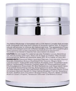 Radha Beauty Moisturizing Miracle Retinol Cream for Face - with 2.5% Retinol, Hyaluronic Acid, Vitamin E and Green Tea. Luxury Night and Day Anti-Aging Wrinkle Cream 1.7 fl oz. 24 61hmGN3BOfL