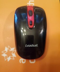 LeadsaiL Wireless Computer Mouse, 2.4G Portable Slim USB Mouse, Silent Click Cordless Mouse 3 Adjustable Levels, 4 Buttons Laptop Mouse for Windows Mac PC Notebook AA Battery-Red 38 61hnih5L93L