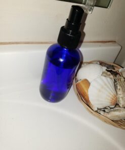 Vivaplex 6 pieces, Cobalt Blue, 4 oz Glass Bottles, with Black Fine Mist Sprayer 25 61hocvrmXpL