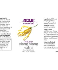 NOW Essential Oils, Ylang Ylang Extra Oil, Comforting Aromatherapy Scent, Steam Distilled, 100% Pure, Vegan, Child Resistant Cap, 1-Ounce 15 61hoq1ltzUL