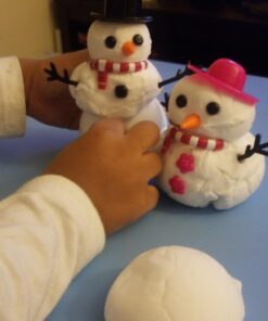 Play Visions Floof Modeling Clay - Reuseable Indoor Snow - Mr. & Mrs Snowman Set With Endless Creations and 22 Molding Accessories 18 61houtrl57L