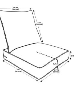 QILLOWAY Polyester Outdoor Chair Cushion Set,Outdoor Cushions for Patio Furniture.Tan/Grey Tan/Grey 19 61hqYnRX5PL