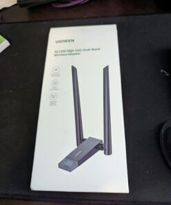 UGREEN USB WiFi Adapter, WiFi Adapter with AC1300 5dBi High Gain Dual Antennas, 5G/2.4G Dual Band, 164ft Wide Range, USB 3.0 WiFi Adapter for Desktop PC Laptop, Support Windows 11/10/8.1/8/7 88 61hqyxAhCL