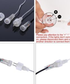 Adecorty Christmas Lights Outdoor, Meteor Shower Lights 12 inch 8 Tubes Snow Falling Rain Cascading Icicle Lights for Xmas Tree, Christmas Decorations Outdoor, Luces de Navidad para Exterior (White) 12 in White 17 61hr1mY3MIL