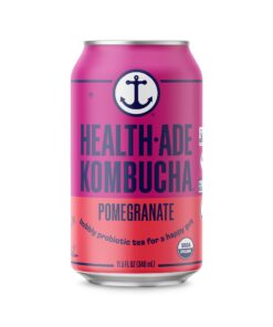 Health-Ade Canned Kombucha Tea Organic Drink, Fermented Tea with Living Probiotics, Detoxifying Acids, Supports Gut Health, Non-GMO, Vegan, Gluten Free, 12 Pack (11.5 Fl Oz Cans), Pomegranate Kombucha in Cans 10 61hrkNgAVLL