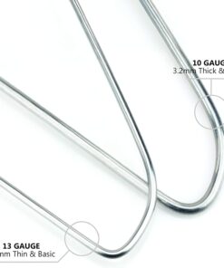HANGERWORLD Silver Metal Wire Clothes Hangers 16inch 13 Gauge Clothes Garment Coat Hanger (20 Pack) 20 8 61hrn2w yqL
