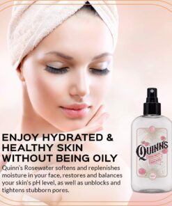 Quinn’s Rose Water - Hydrating Facial Toner Spray, Rosewater Spray Toner & Conditioner, Facial Spray Hydrating Rose Water Toner, Rose Water for Hair, Skin & Face Mist, 8 Ounce 20 61hs8fDDs5L