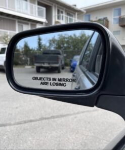 BERRYZILLA (Pair) Objects in Mirror are Losing Decal Black Etched Glass Funny Sticker 34 61hsXS5kCsL