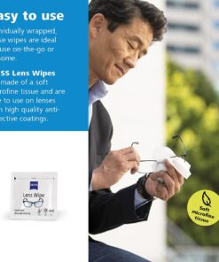 ZEISS Pre-Moistened Lens Cleaning Wipes, 200 Count White 200 Count (Pack of 1) 29 61htTpOhK8L