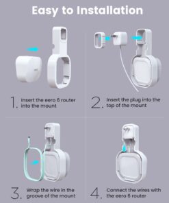 DG-Direct Wall Mount Holder for eero 6 and eero 6+ Router Mesh Wi-Fi System, No Messy Wires, The Outlet Wall Mount Holder for eero 6 Plus, Stand Bracket for eero 6 Extender Space Saving (2 Pcs) 2 Pcs 15 61htuFfl2CL