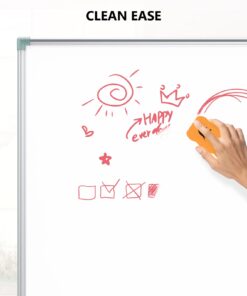 Lockways Magnetic Dry Erase Board, 36 x 24 Inch Magnetic Whiteboard White Board, 1 Dry Erase Markers, 2 Magnets for School, Home, Office Silver frame 36 x 24 Inch 22 61hvg8vobGL