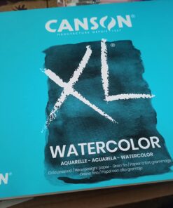 Canson XL Series Watercolor Textured Paper Pad for Paint, Pencil, Ink, Charcoal, Pastel, and Acrylic, Fold Over, 140 Pound, 12 x 18 Inch, 30 Sheets 12x18 19 61hwWy601nL