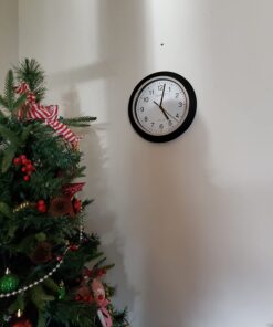 La Crosse Technology WT-3102B 10-Inch WWVB Self-set Analog Wall Clock and automatic DST reset,Black/silver Black 29 61hwxSamjGL