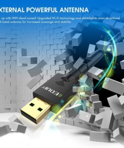 USB Wifi Adapter for PC, EDUP AC600M USB Wi-fi Dongle 802.11ac Wireless Network Adapter with Dual Band 2.4GHz/5Ghz High Gain Antenna for Desktop Laptop support Windows XP/Vista/7/8.1/10 Mac 10.7-10.15 23 61hx8PBOK3L