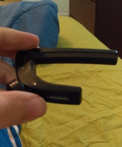 D'Addario Accessories Guitar Capo for Acoustic and Electric Guitar - NS Capo Lite - Adjustable Tension - Guitar Accessories - Works for 6 String Guitars - Lite - Black 25 61hxCRd0hYL