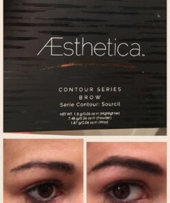Aesthetica Brow Contour Kit 16-Piece Eyebrow Makeup Palette Set 6 Eyebrow Powders, 5 Eyebrow Stencils, Spoolie/Brush Duo, Tweezers, Eye Brow Wax, Highlighter - Unique Gifts For Women For Her Birthday 38 61hxIHCQFeL