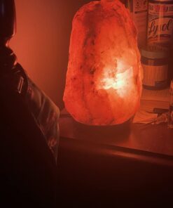 Windsor Seasons Hand Crafted Natural Large 9-Inch Crystal Himalayan Salt Lamp with Neem Wood Base, 6-Feet Cord, Dimmer Switch and Bulb 45 61hxIzGuKRL