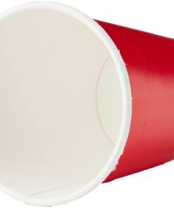 Unique Industries Solid Paper Cups, 9 oz, Ruby Red 10 61hyP27OGQL