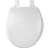 MAYFAIR 864SLOWB 000 Alesio II Toilet Seat will Slow Close, Never Loosen and Provide the Perfect Fit, ROUND, Highly Stylized Durable Enameled Wood, White 1 Pack - ROUND 6 61hzzokKoOL